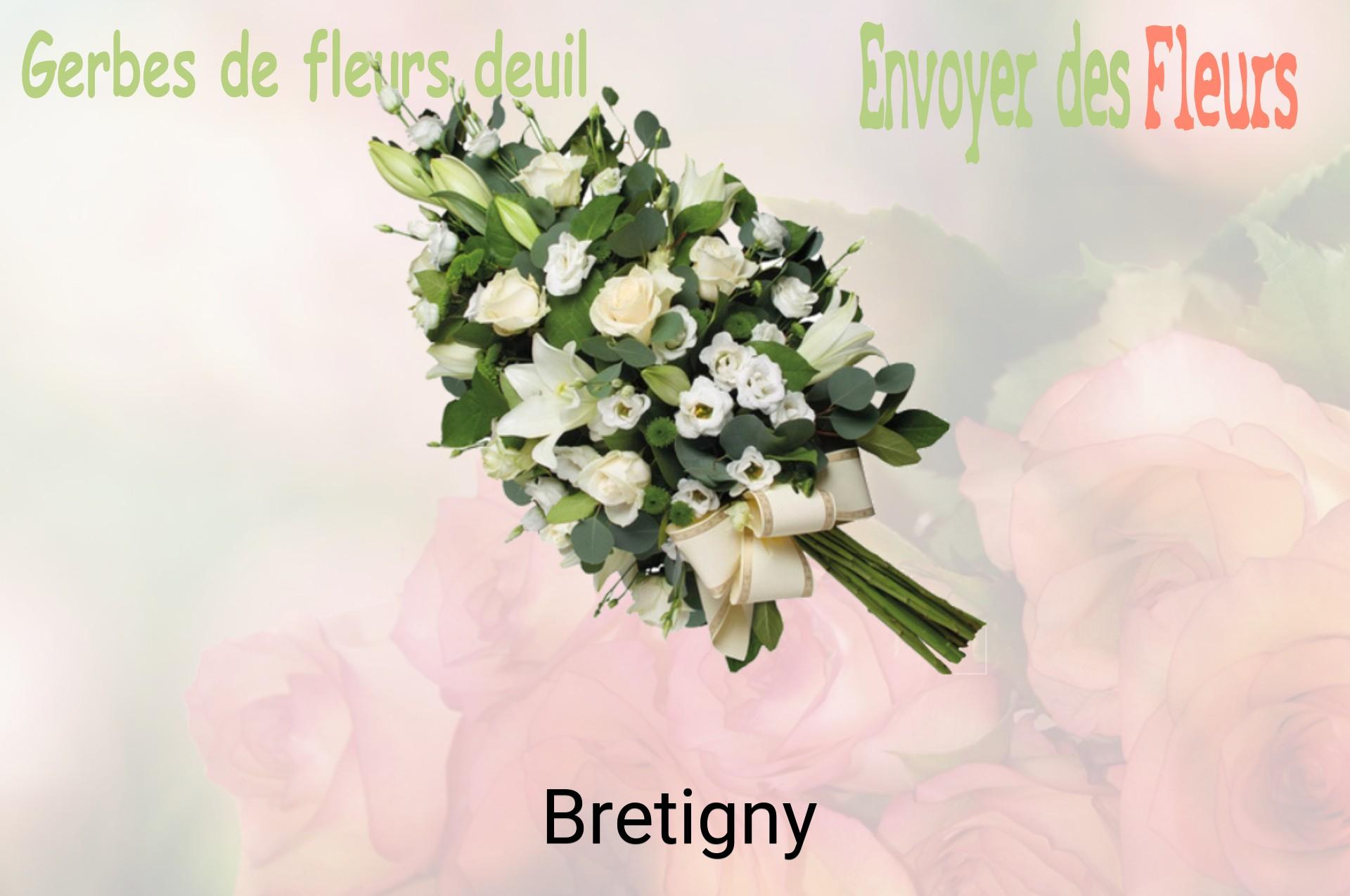 Gerbe de fleurs de deuil livrée à Bretigny